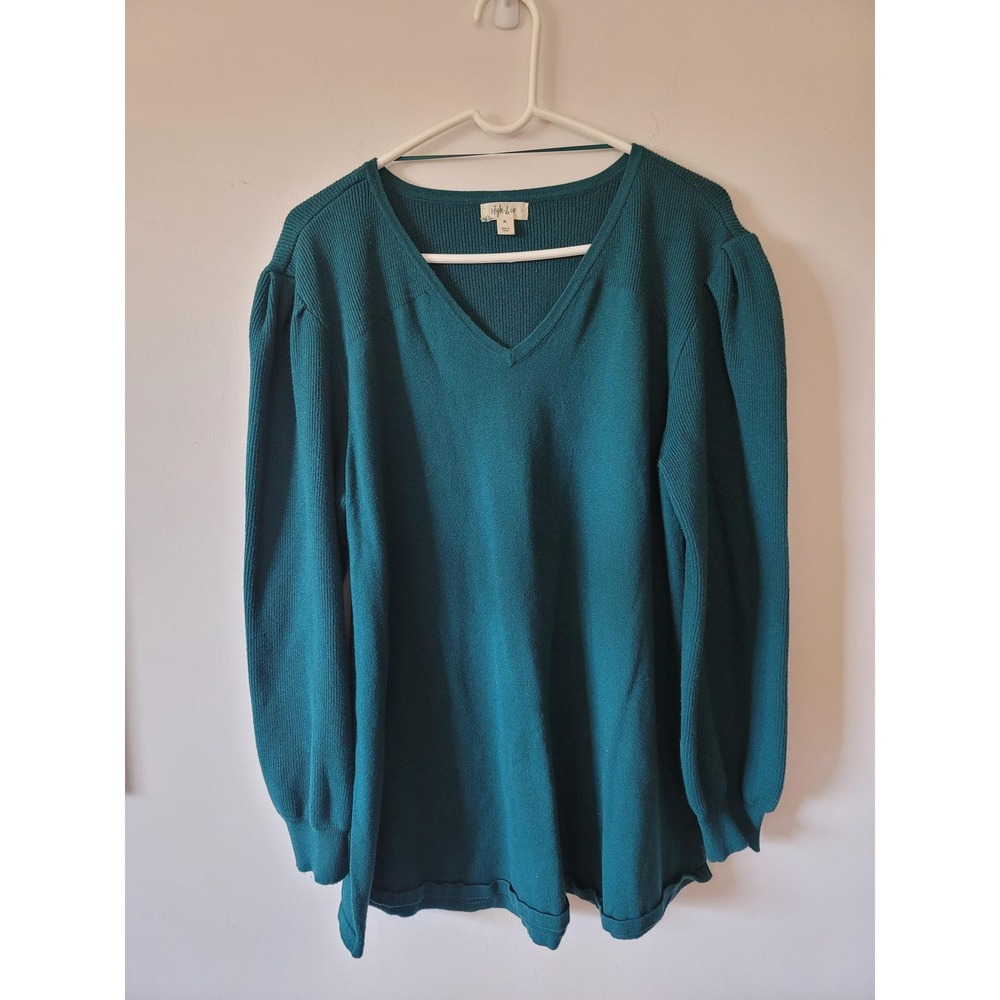 Style & Co. Green Soft Sweater Women XL